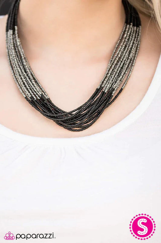 Paparazzi Necklace ~ Born To BEAD Wild - Black