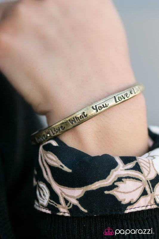 Paparazzi Bracelet ~ Live What You Love - Brass
