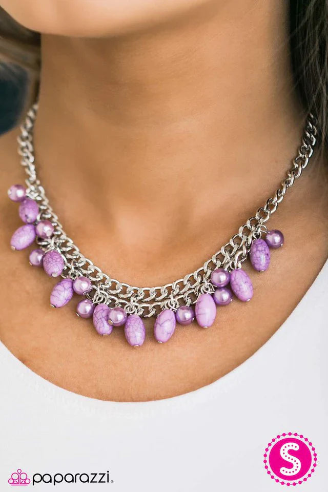 Paparazzi Necklace ~ Cant BEAD Tamed - Purple