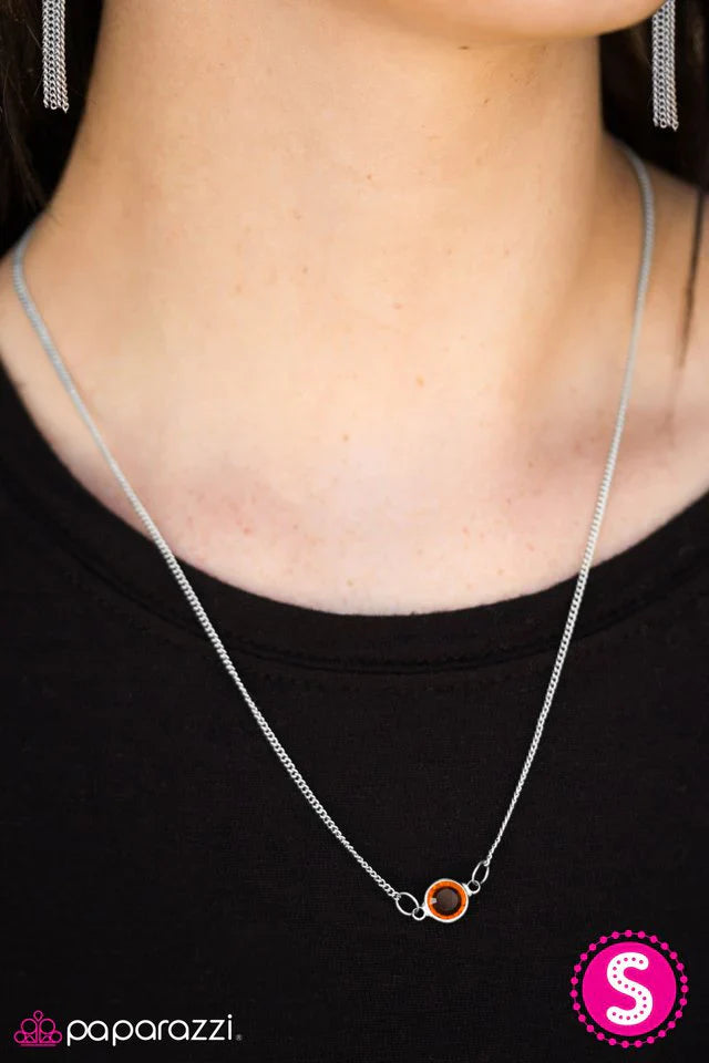 Paparazzi Necklace ~ Stay GLASSY - Brown