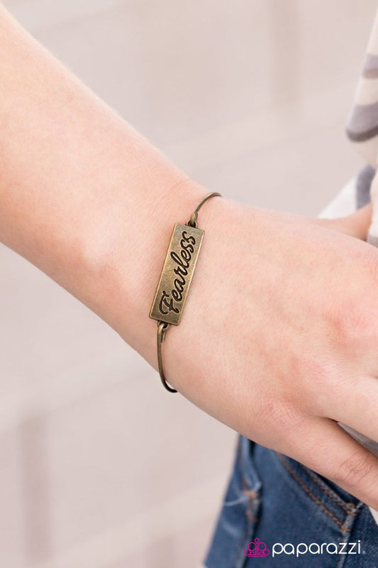 Paparazzi Bracelet ~ Live Fearlessly - Brass