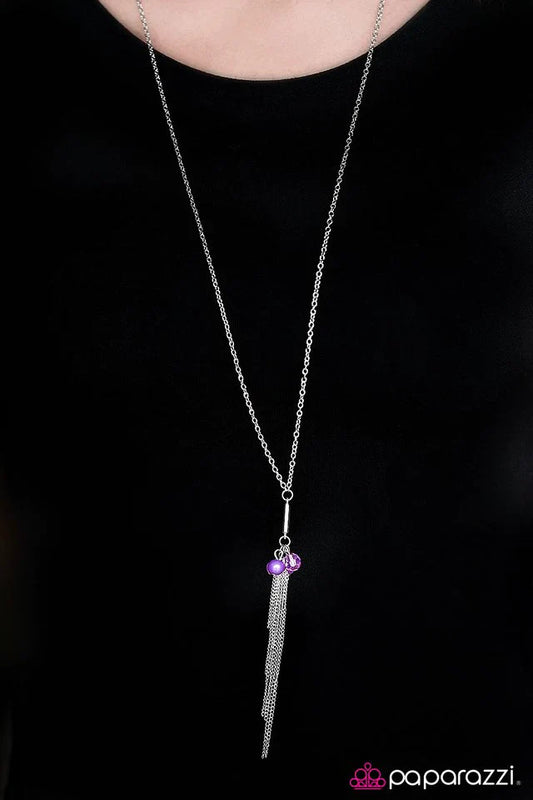 Paparazzi Necklace ~ How Exciting! - Purple
