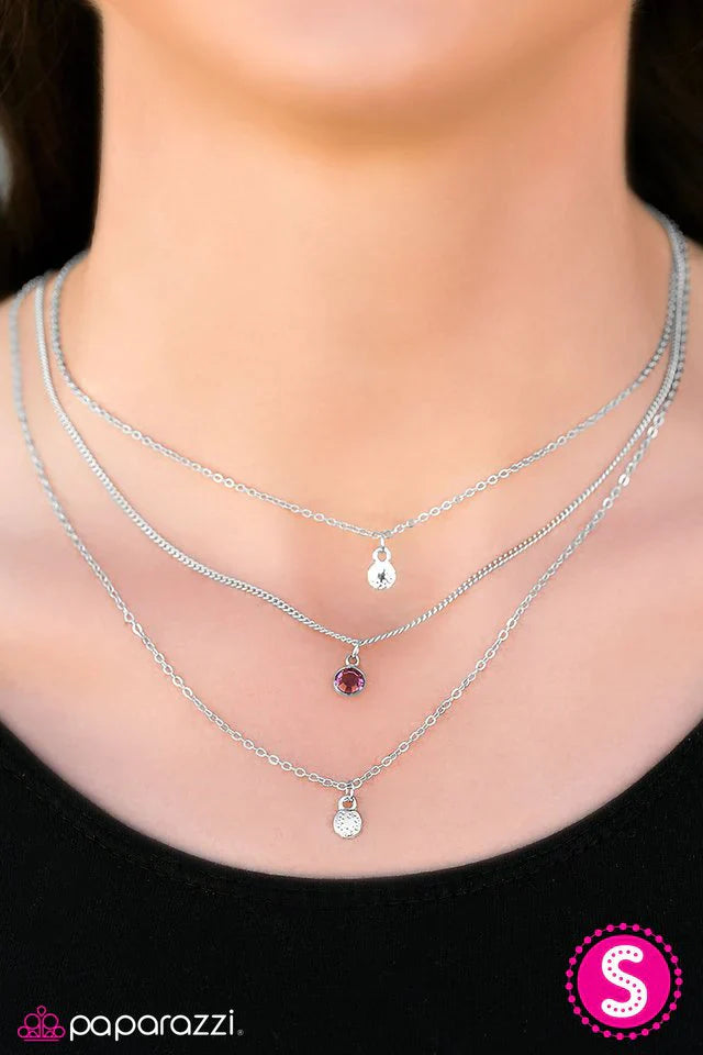 Paparazzi Necklace ~ Ill Be BRIGHT With You - Purple