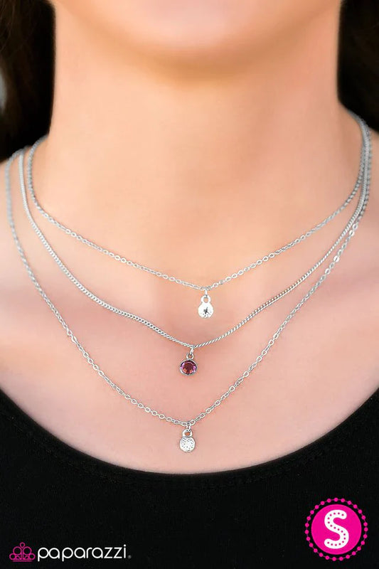 Paparazzi Necklace ~ Ill Be BRIGHT With You - Purple