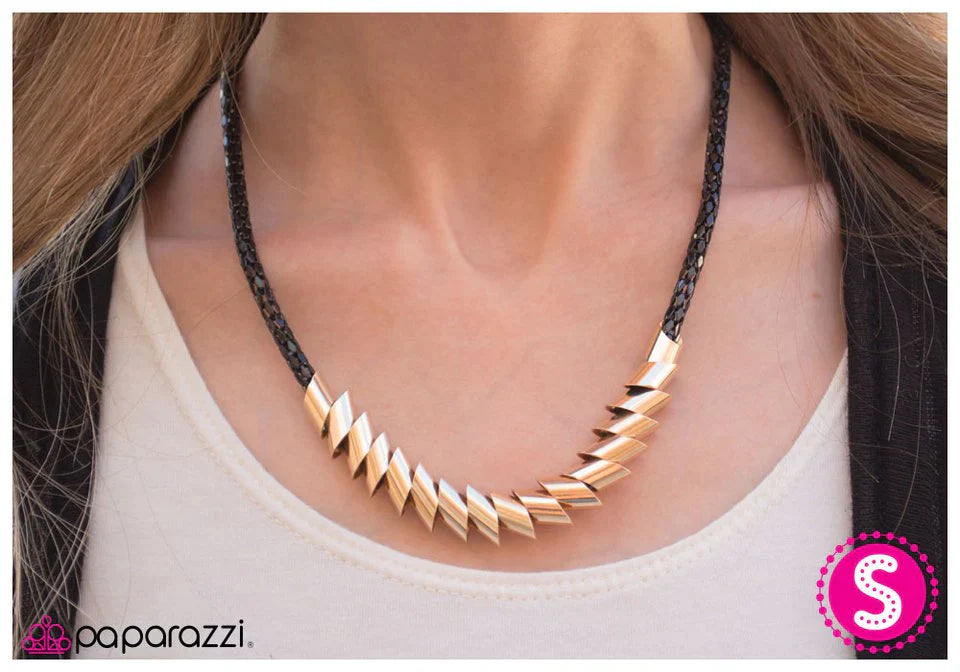 Paparazzi Necklace ~ High Caliber - Black