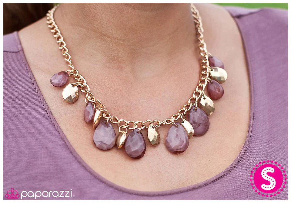 Paparazzi Necklace ~ Drops of Cognac - Brown