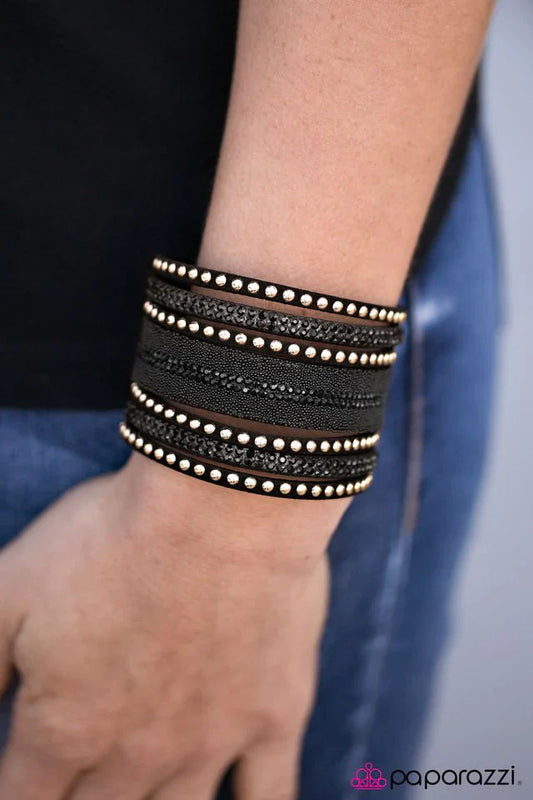 Paparazzi Bracelet ~ Full SPARKLE Ahead! - Black