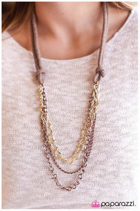 Paparazzi Necklace ~ Unchained Melody - Brown