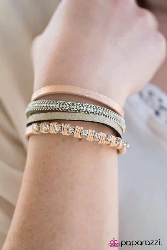 Paparazzi Bracelet ~ Glam Jam - Orange