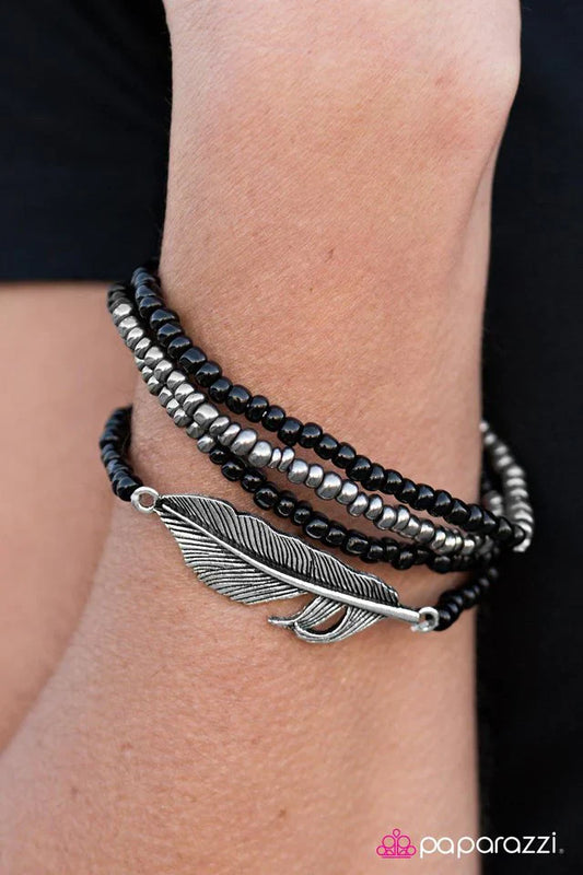 Paparazzi Bracelet ~ Thunderbird - Black