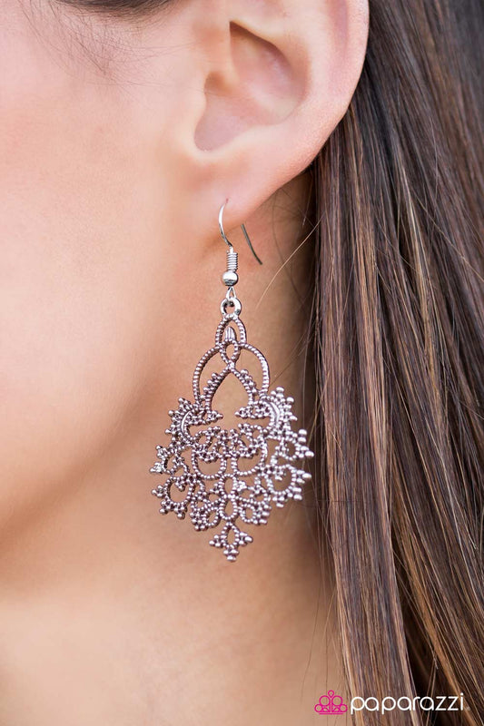 Paparazzi Earring ~ Hyacinth Haven - Brown