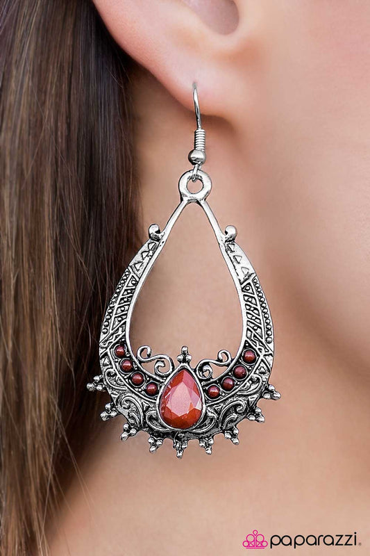 Paparazzi Earring ~ Living The WILDLIFE  - Brown