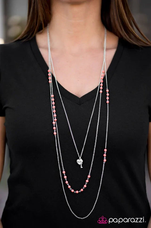 Paparazzi Necklace ~ A Lovely Time - Orange