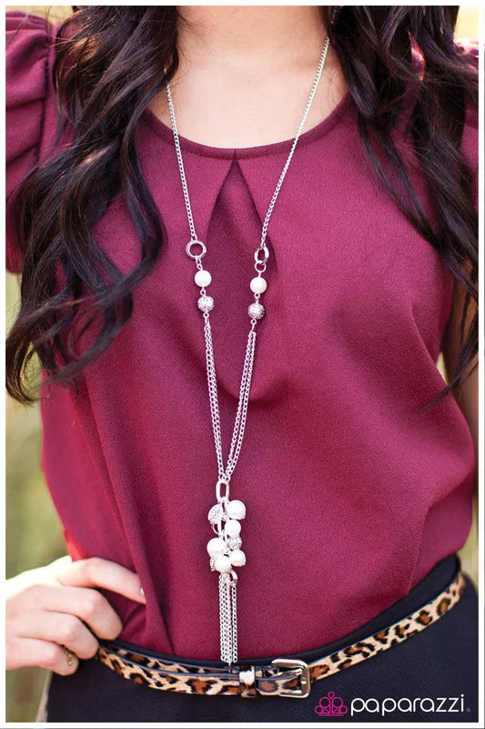 Paparazzi Necklace ~ Perfectly Pristine - White