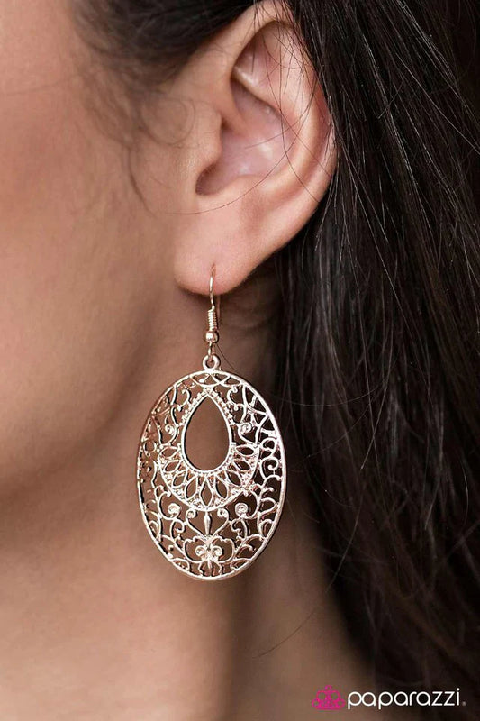 Paparazzi Earring ~ Regal Code - Gold