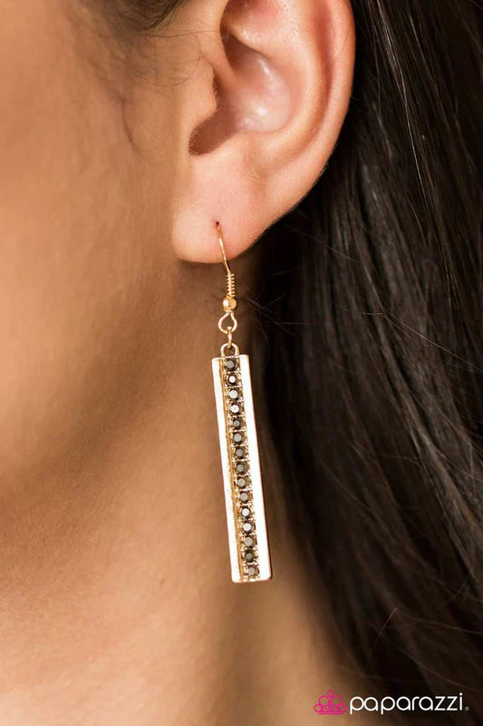 Paparazzi Earring ~ Its The Climb - Gold