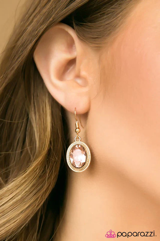 Paparazzi Earring ~ Galactic Glam - Gold