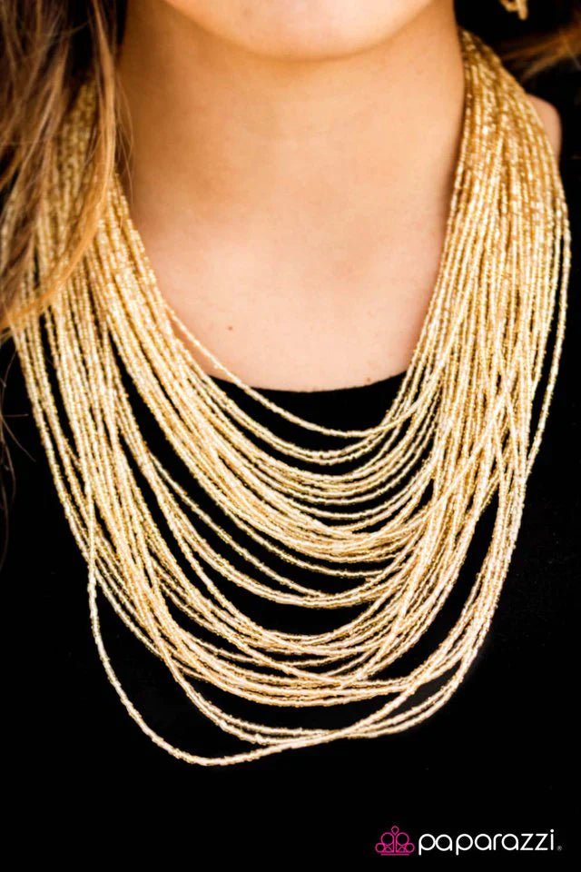 Paparazzi Necklace ~ Ice Storm - Gold