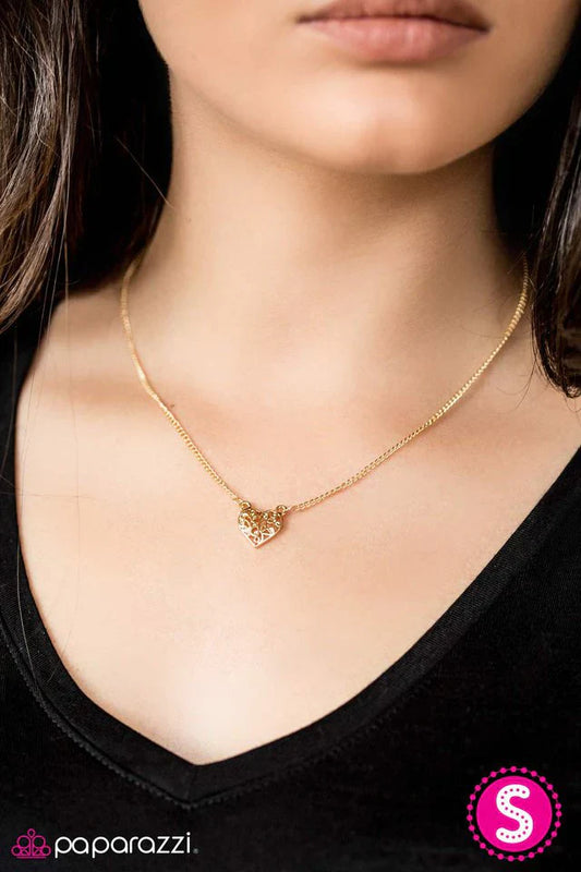 Paparazzi Necklace ~ Do You HEART What I HEART? - Gold