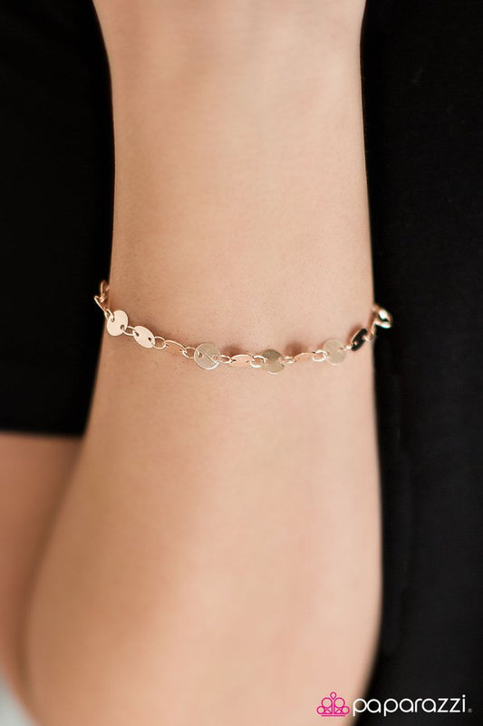 Paparazzi Bracelet ~ Spotlight Social - Rose Gold