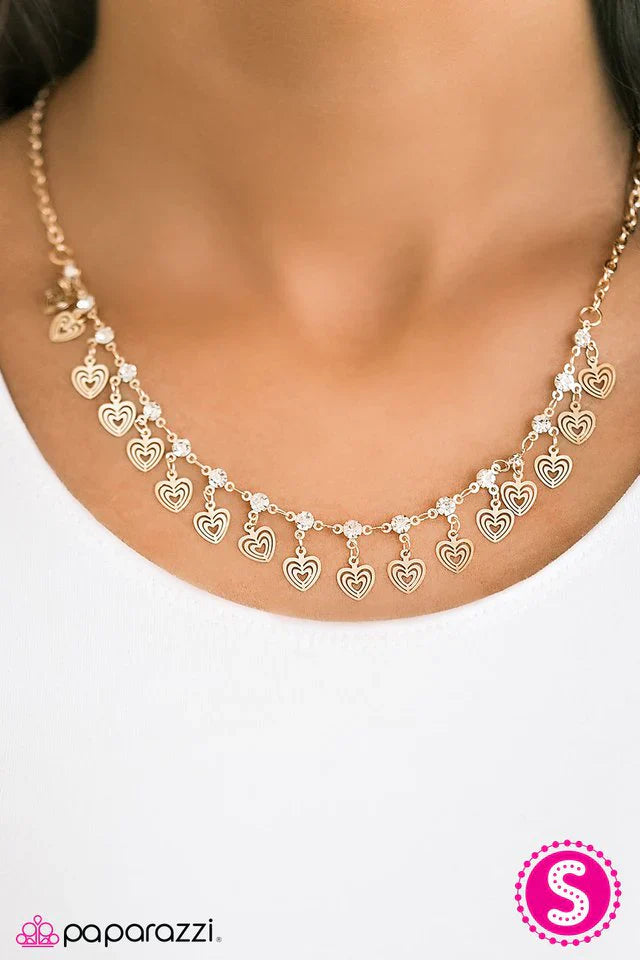 Paparazzi Necklace ~ Deepest Desires - Gold