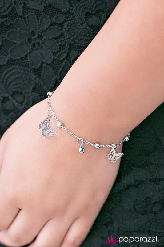 Paparazzi Bracelet ~ Flutter Fashion - Blue