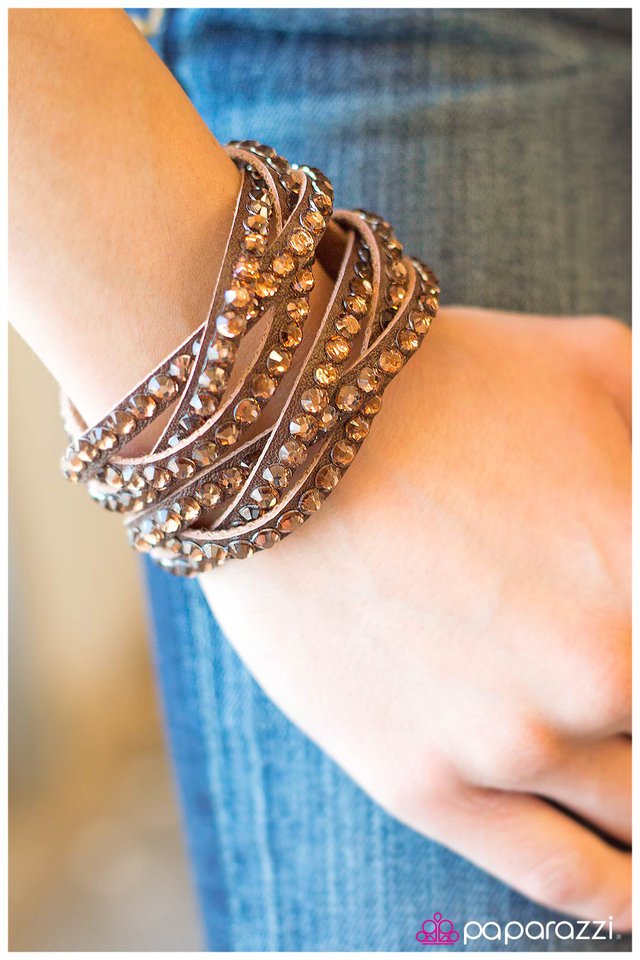 Paparazzi Bracelet ~ Double Take - Brown