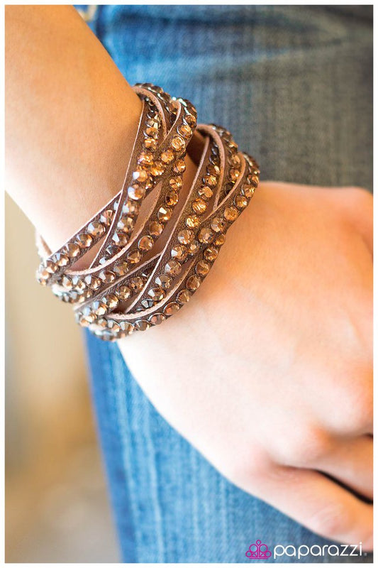 Paparazzi Bracelet ~ Double Take - Brown