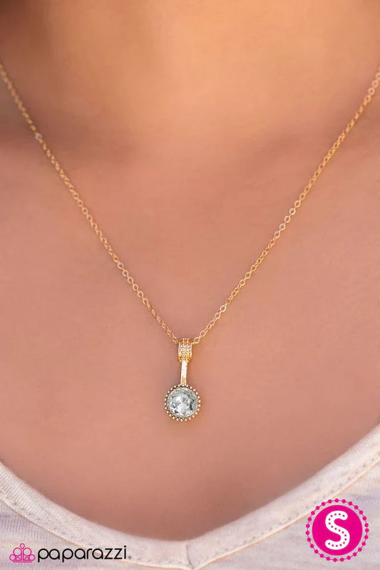 Paparazzi Necklace ~ Spark In The Dark - Gold