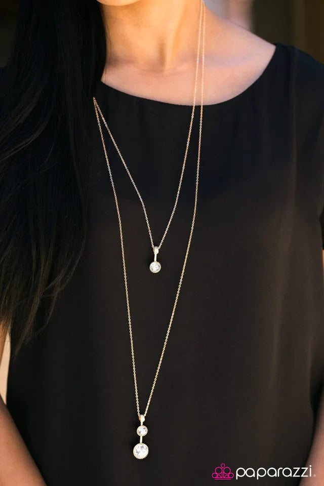 Paparazzi Necklace ~ Central SPARK - Gold