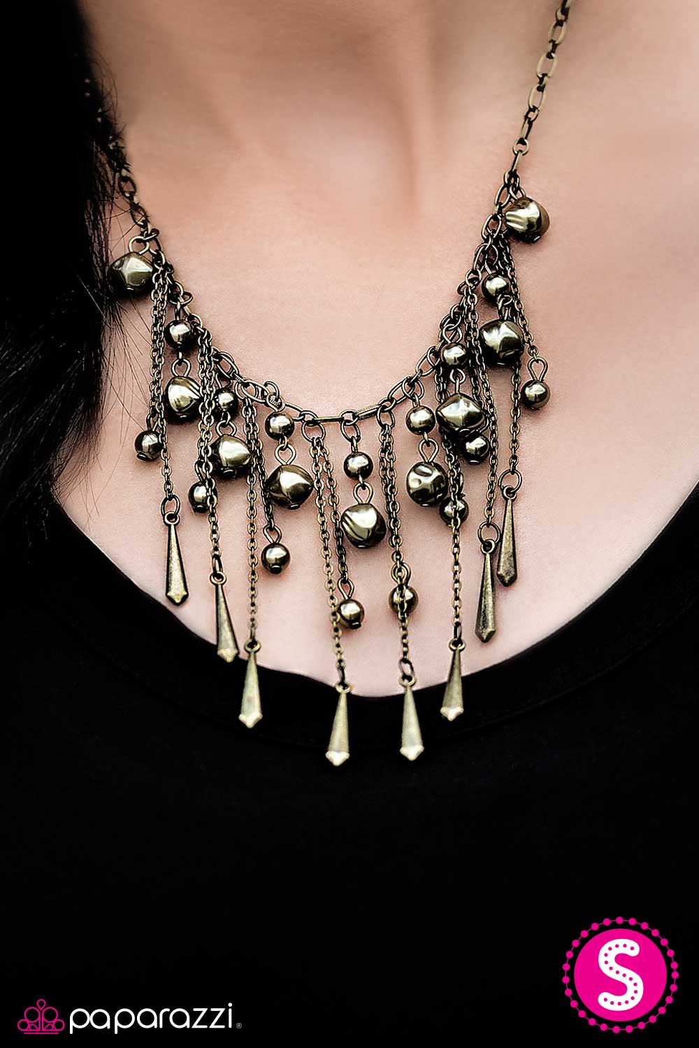 Paparazzi Necklace ~ Midnight Lights - Brass