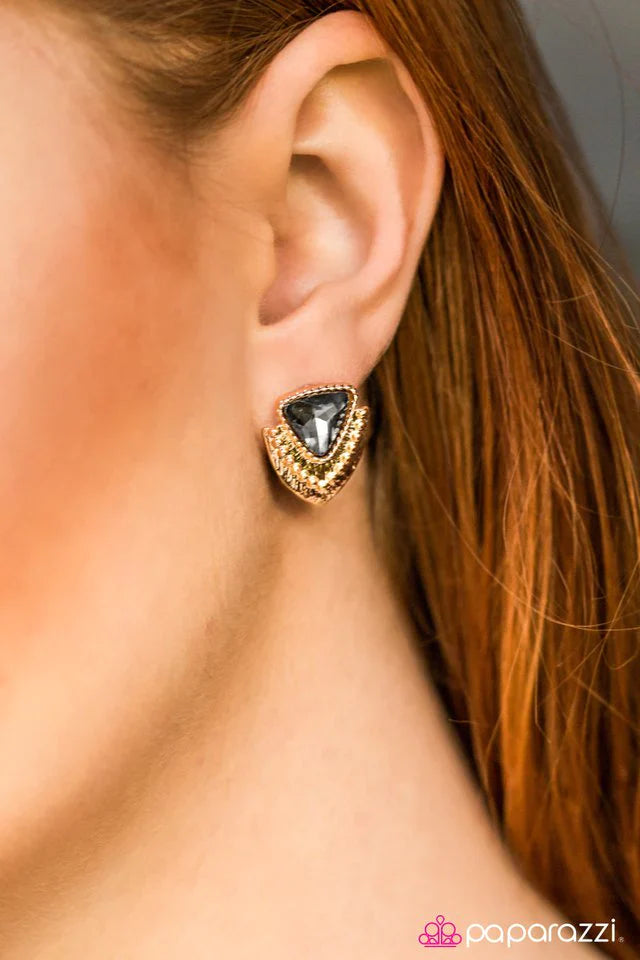 Paparazzi Earring ~ One REFINED Day - Gold