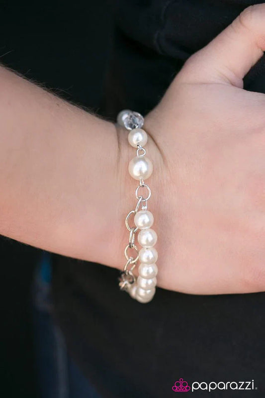 Paparazzi Bracelet ~ Take The Stage - White