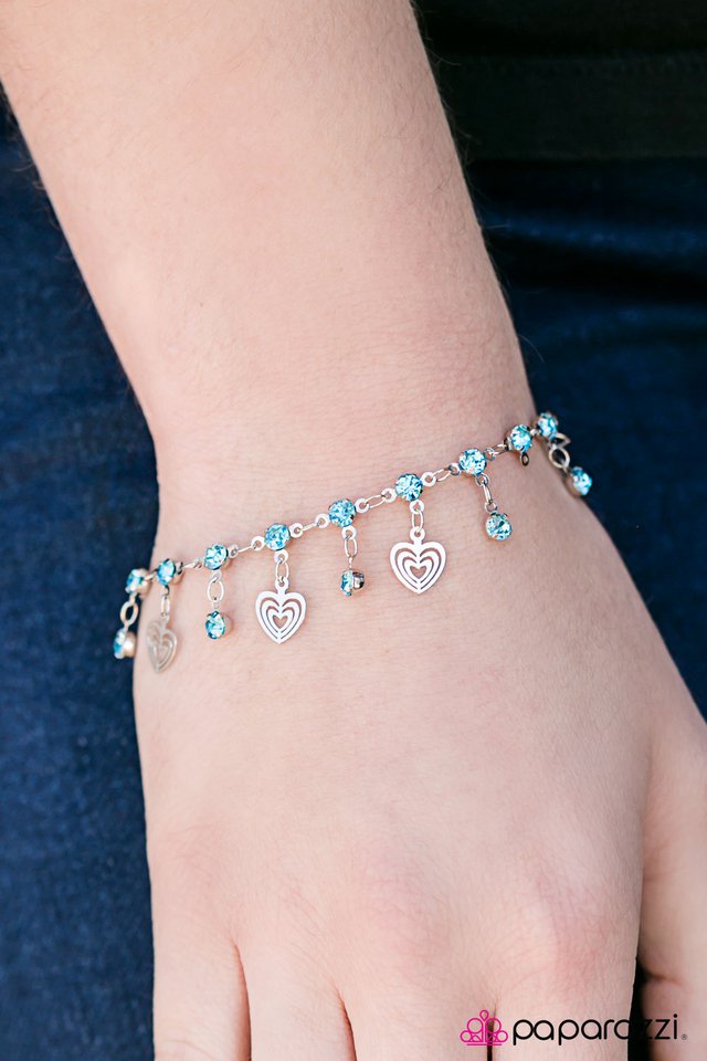 Paparazzi Bracelet ~ Hearts Desire - Blue
