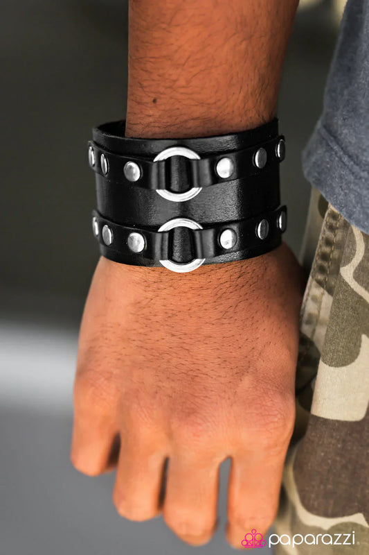 Paparazzi Bracelet ~ Rogue Rider  - Black