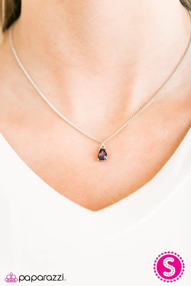 Paparazzi Necklace ~ Stormy Nights - Purple