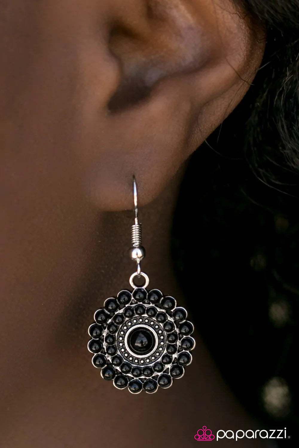 Paparazzi Earring ~ Pretty In Prague  - Black
