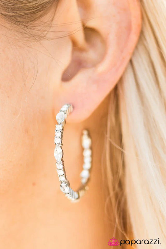Paparazzi Earring ~ Icebreaker - White