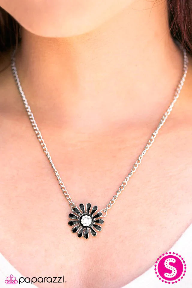 Paparazzi Necklace ~ Bloom With Grace - Black