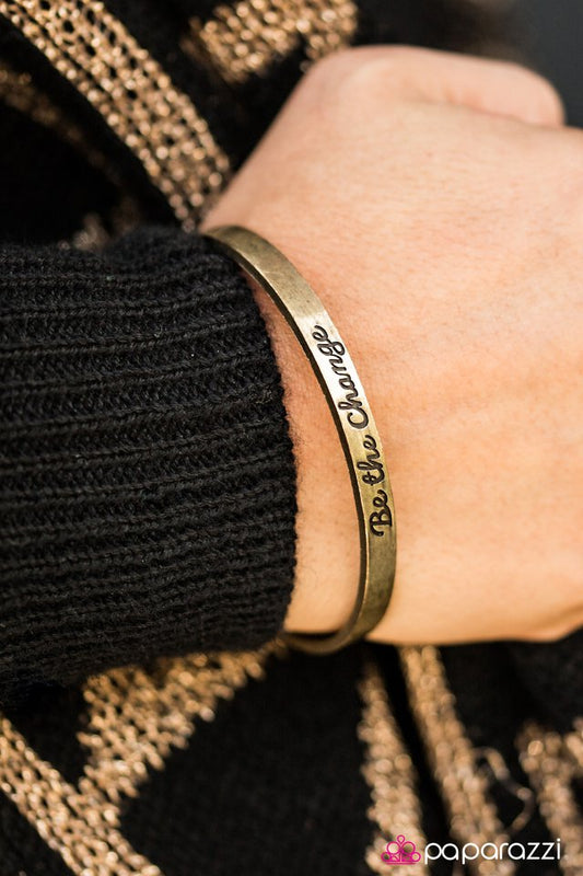 Paparazzi Bracelet ~ Be The Change - Brass