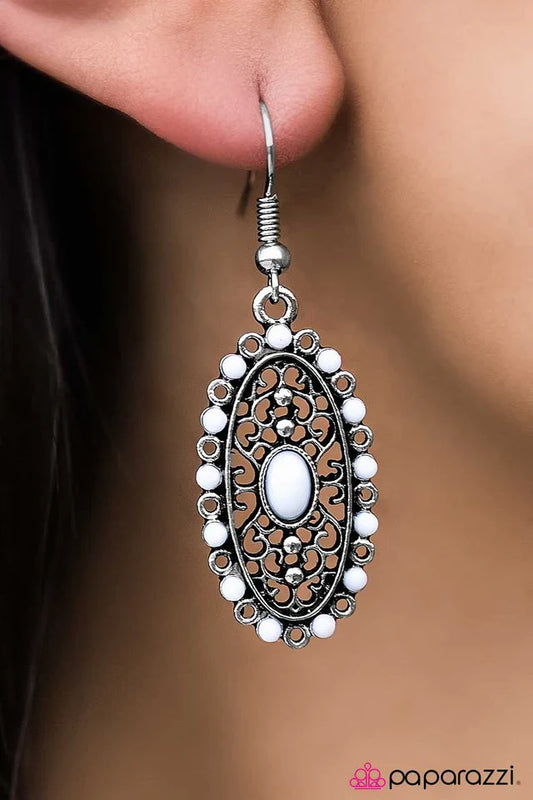 Paparazzi Earring ~ Rio Carnival - White