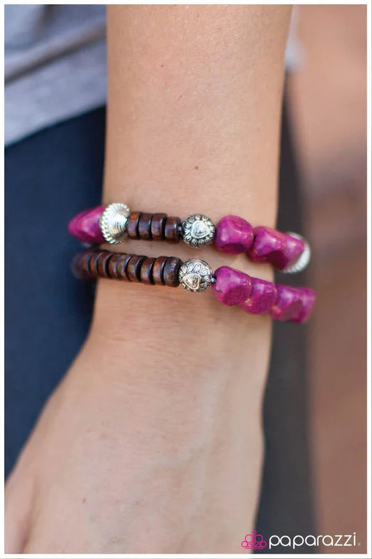 Paparazzi Bracelet ~ Woodnt It Be Nice - Purple