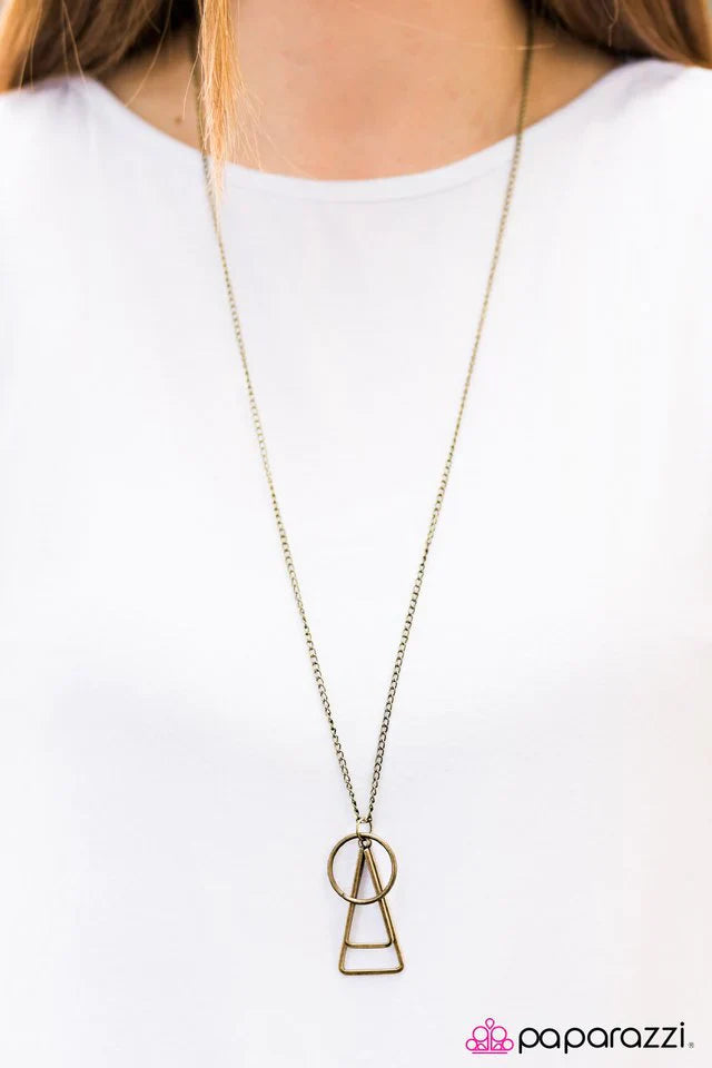 Paparazzi Necklace ~ In Some Way, Shape, Or Form - Brass