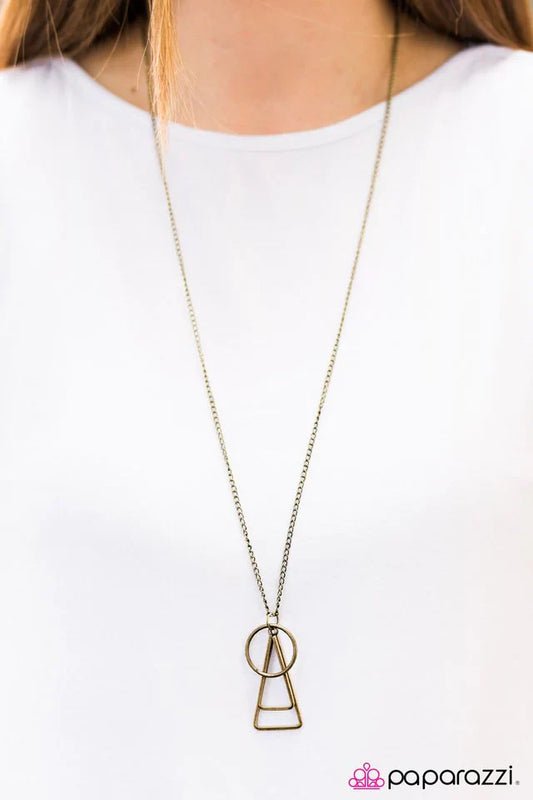 Paparazzi Necklace ~ In Some Way, Shape, Or Form - Brass