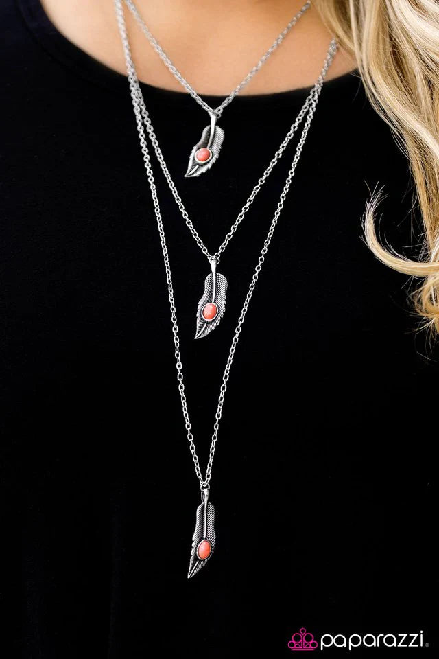 Paparazzi Necklace ~ Summer Flight - Orange