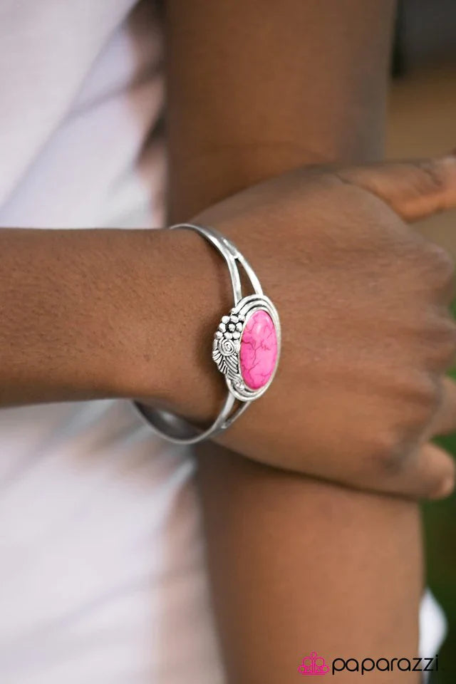 Paparazzi Bracelet ~ These Boots Are Made For Walkin - Pink