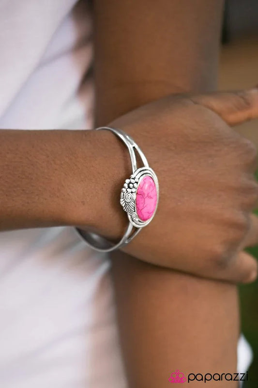 Paparazzi Bracelet ~ These Boots Are Made For Walkin - Pink