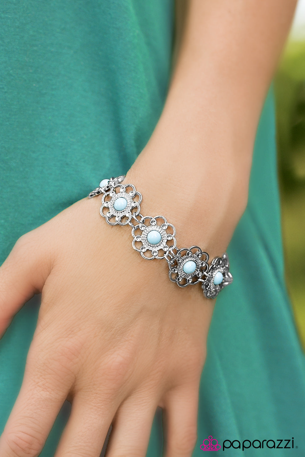 Paparazzi Bracelet ~ Summer Garden - Blue