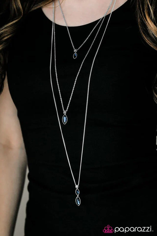 Paparazzi Necklace ~ Starlit Skies - Blue