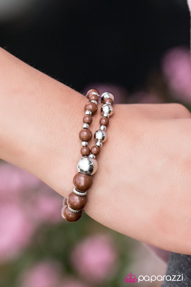 Paparazzi Bracelet ~ I Could Have Danced All Night - Brown